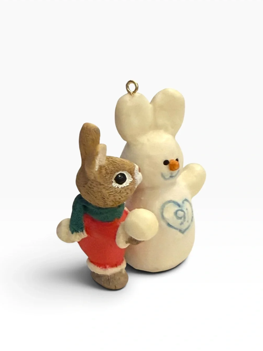 Hallmark 1991 Keepsake Ornament Tender Touches Collection Snow Twins Bunny